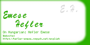 emese hefler business card